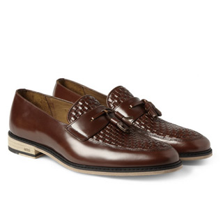 leather tassel loafers
