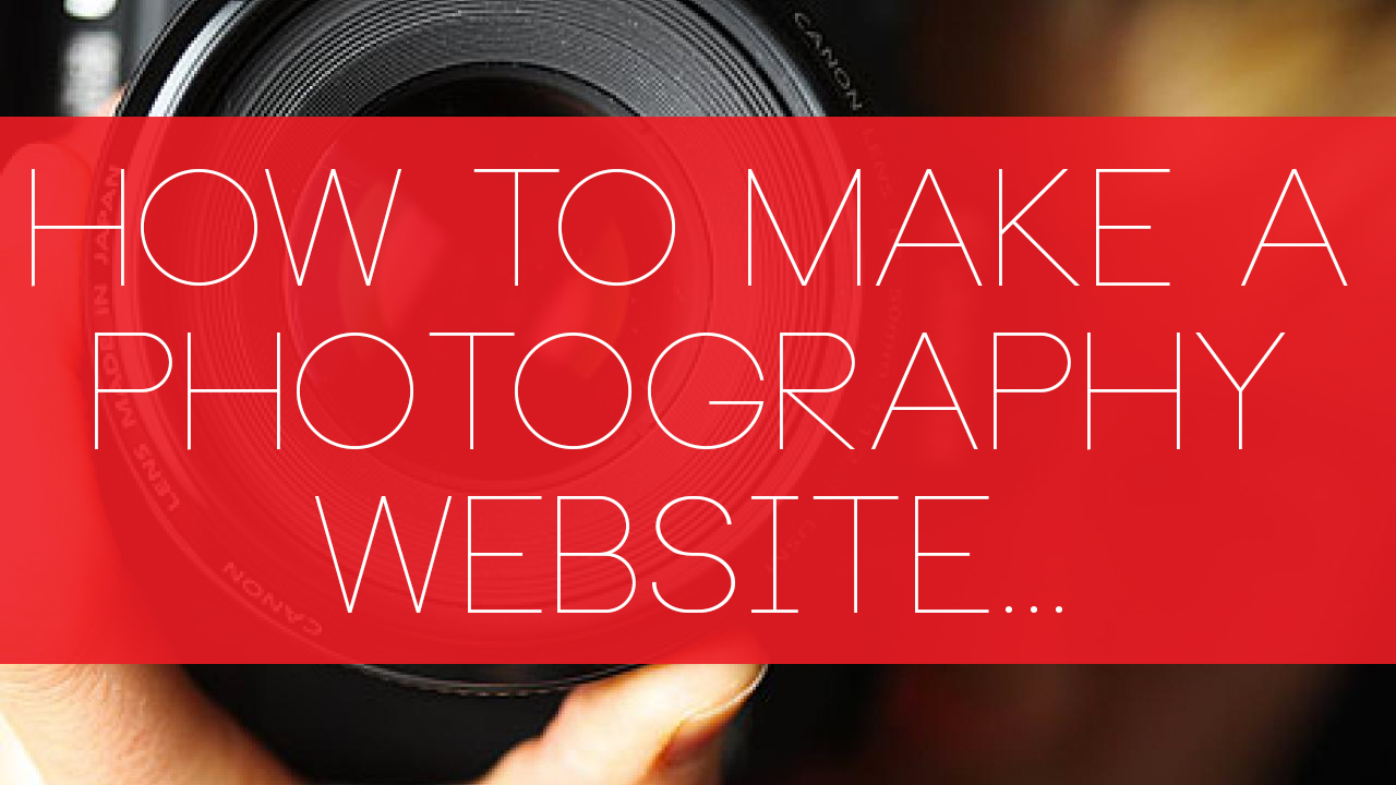 how to make a photography website