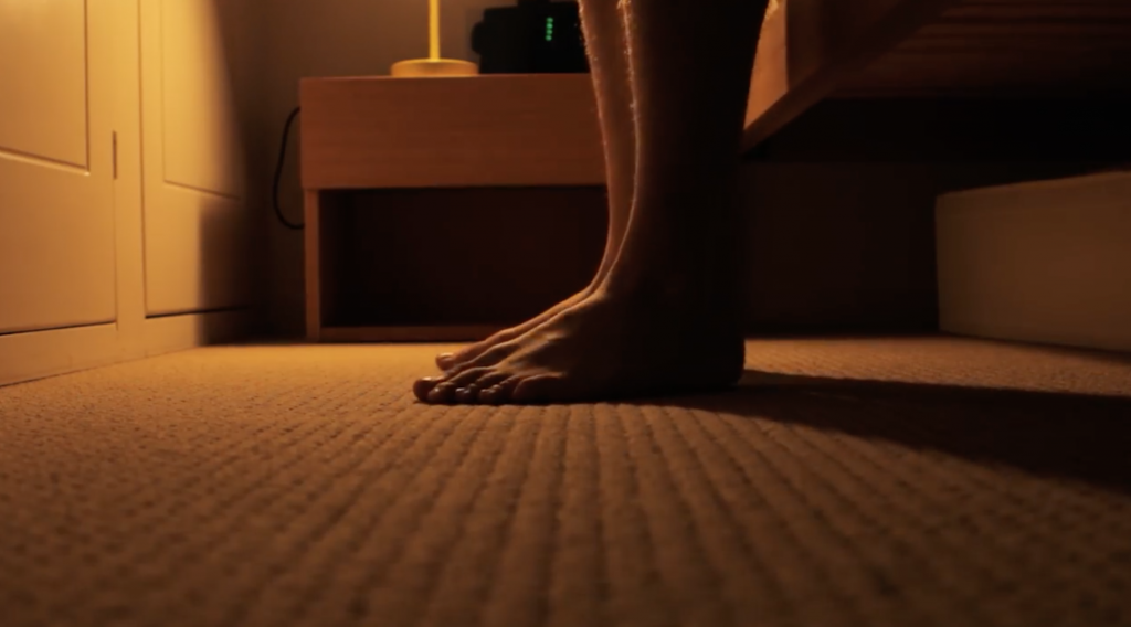 feet touching floor