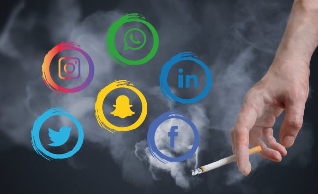 social media smoking